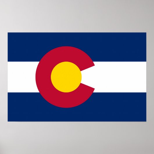 Canvas Print mit Flag von Colorado, USA. Poster (Vorne)