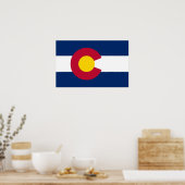 Canvas Print mit Flag von Colorado, USA. Poster (Küche)