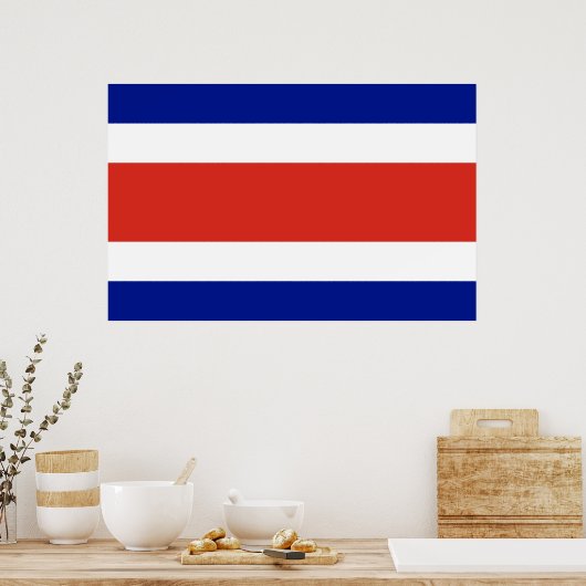 Canvas Print mit Flag von Costa Rica Poster (Küche)