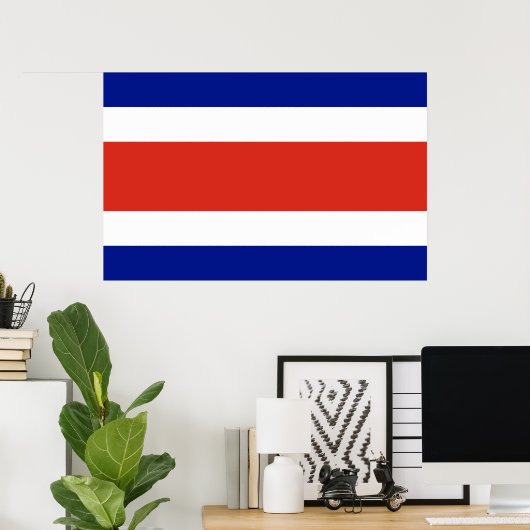 Canvas Print mit Flag von Costa Rica Poster (Heimbüro)