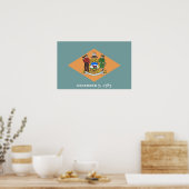 Canvas Print mit Flag von Delaware, USA. Poster (Küche)