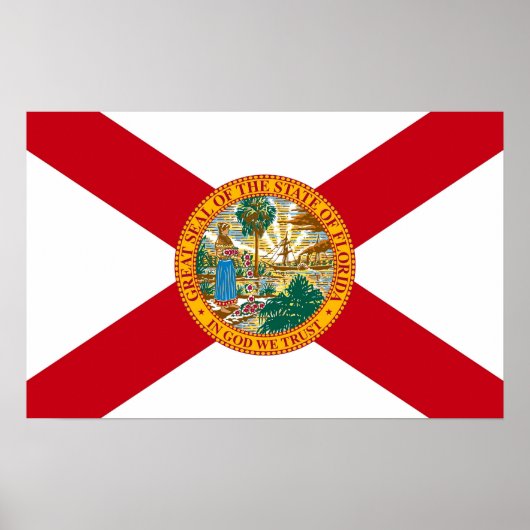 Canvas Print mit Flag von Florida, USA. Poster (Vorne)
