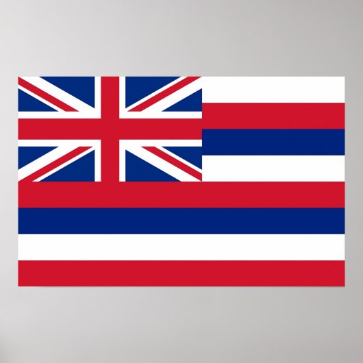Canvas Print mit Flag von Hawaii, USA. Poster (Vorne)