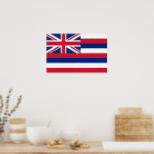 Canvas Print mit Flag von Hawaii, USA. Poster (Küche)