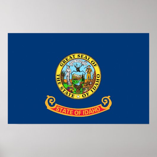Canvas Print mit Flag von Idaho, USA. Poster (Vorne)