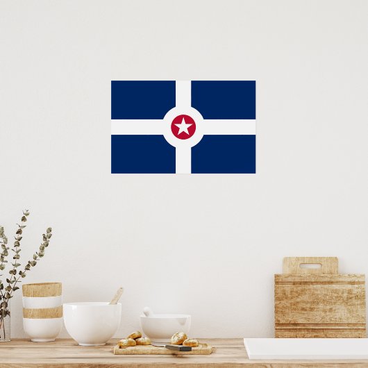 Canvas Print mit Flag von Indianapolis, USA. Poster (Küche)
