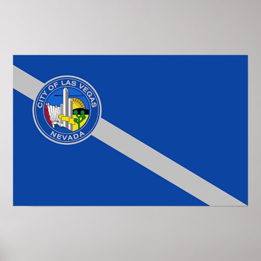 Canvas Print mit Flag von Las Vegas City, USA. Poster (Vorne)