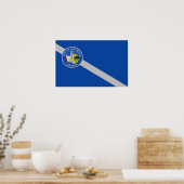 Canvas Print mit Flag von Las Vegas City, USA. Poster (Küche)
