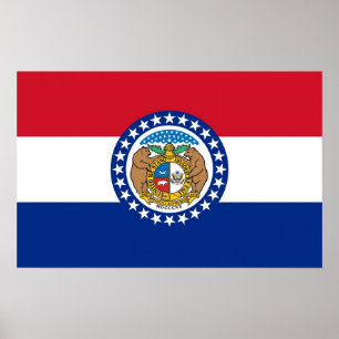 Canvas Print mit Flag von Missouri, USA. Poster