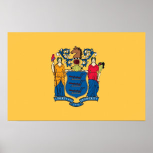 Canvas Print mit Flag von New Jersey, USA. Poster