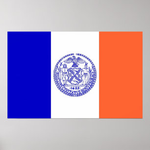 Canvas Print mit Flag von New York, USA. Poster