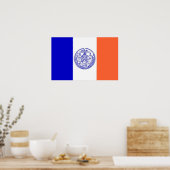 Canvas Print mit Flag von New York, USA. Poster (Küche)