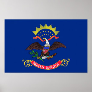 Canvas Print mit Flag von North Dakota, USA. Poster
