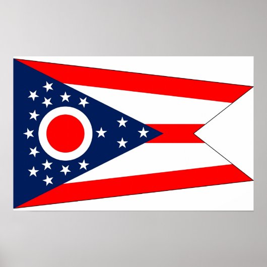 Canvas Print mit Flag von Ohio, USA. Poster (Vorne)