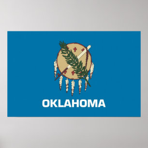 Canvas Print mit Flag von Oklahoma, USA. Poster