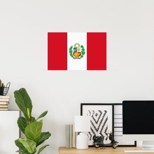 Canvas Print mit Flag von Peru Poster (Heimbüro)