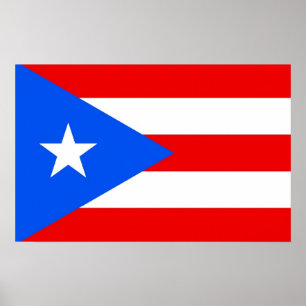 Canvas Print mit Flag von Puerto Rico, USA. Poster