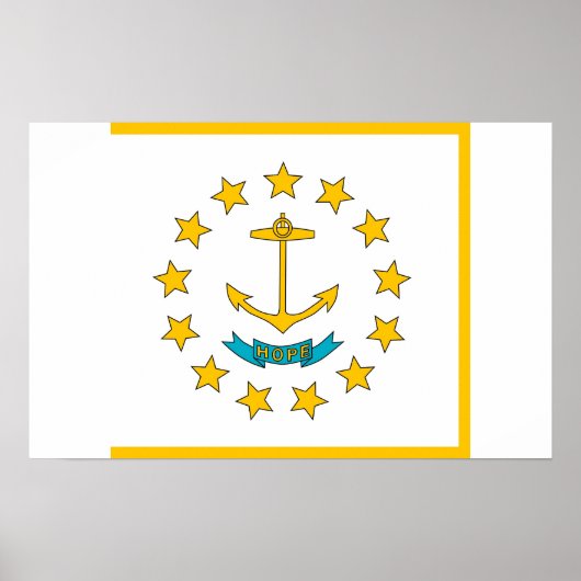 Canvas Print mit Flag von Rhode Island, USA. Poster (Vorne)