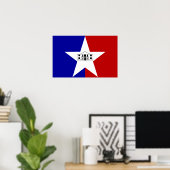Canvas Print mit Flag von San Antonio, USA. Poster (Heimbüro)