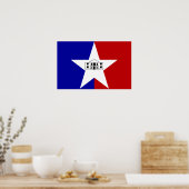Canvas Print mit Flag von San Antonio, USA. Poster (Küche)