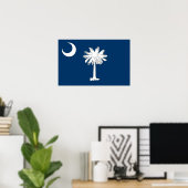 Canvas Print mit Flag von South Carolina, USA. Poster (Heimbüro)