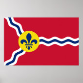 Canvas Print mit Flag von St. Louis Poster (Vorne)