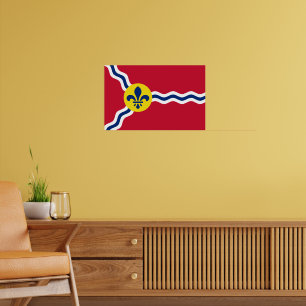 Canvas Print mit Flag von St. Louis Poster