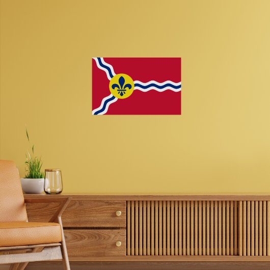 Canvas Print mit Flag von St. Louis Poster (Wohnzimmer 2)
