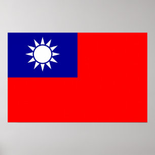 Canvas Print mit Flag von Taiwan Poster
