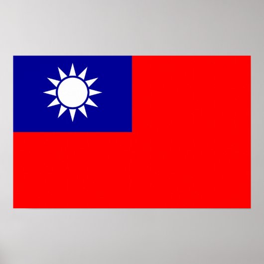 Canvas Print mit Flag von Taiwan Poster (Vorne)