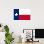 Canvas Print mit Flag von Texas, USA. Poster (Heimbüro)