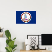 Canvas Print mit Flag von Virginia, USA. Poster (Heimbüro)