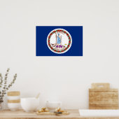 Canvas Print mit Flag von Virginia, USA. Poster (Küche)