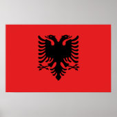 Canvas Print mit Flagge Albaniens Poster (Vorne)