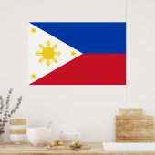 Canvas Print mit Flagge auf den Philippinen Poster (Küche)