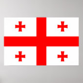 Canvas Print mit Flagge Georgiens Poster (Vorne)