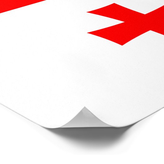 Canvas Print mit Flagge Georgiens Poster (Ecke)