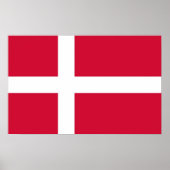 Canvas Print mit Flagge in Dänemark Poster (Vorne)