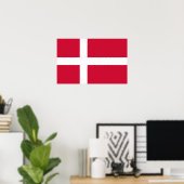 Canvas Print mit Flagge in Dänemark Poster (Heimbüro)