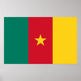Canvas Print mit Flagge Kameruns Poster