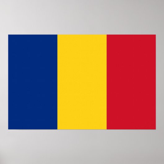 Canvas Print mit Flagge Rumäniens Poster (Vorne)