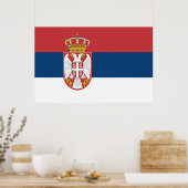 Canvas Print mit Flagge Serbiens Poster (Küche)