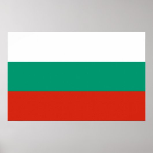 Canvas Print mit Flagge von Bulgarien Poster (Vorne)