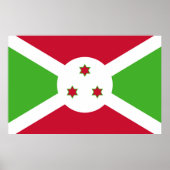 Canvas Print mit Flagge von Burundi Poster (Vorne)