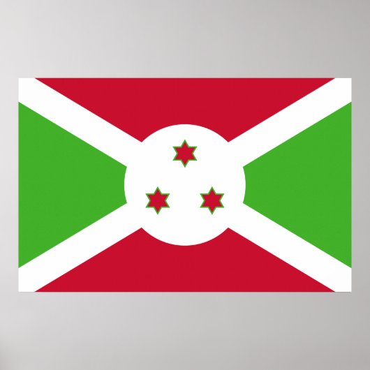 Canvas Print mit Flagge von Burundi Poster (Vorne)