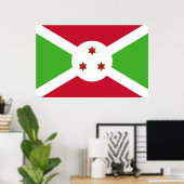 Canvas Print mit Flagge von Burundi Poster (Heimbüro)