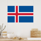Canvas Print mit Flagge von Island Poster (Küche)