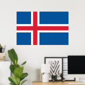 Canvas Print mit Flagge von Island Poster (Heimbüro)