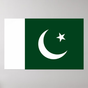Canvas Print mit Flagge von Pakistan Poster