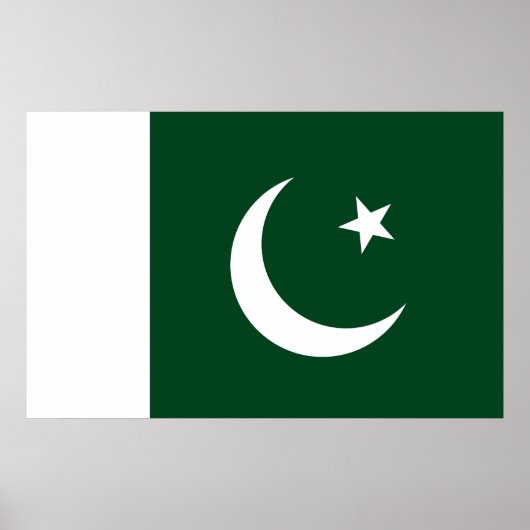 Canvas Print mit Flagge von Pakistan Poster (Vorne)